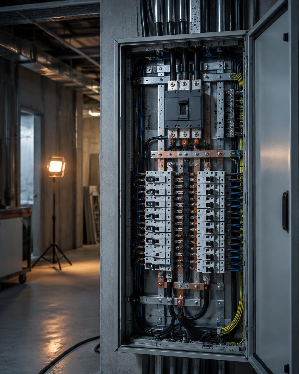 Armoire électrique — chantier de l’Hôpital Aristide Le Dantec